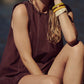 Women's Round-Neck Tank Top & High-Waisted Shorts Set