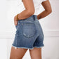 💖LAATSTE DAGVERKOOP 56% UIT🩳High Rise Gerafelde Zoom Afgesneden Jean Shorts