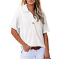 🩷Zomeruitverkoop - 50% korting🌈Nieuw product- Vrouwen Kapsel Losse Korte Mouw Top🩷