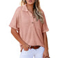 🩷Zomeruitverkoop - 50% korting🌈Nieuw product- Vrouwen Kapsel Losse Korte Mouw Top🩷