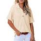 🩷Zomeruitverkoop - 50% korting🌈Nieuw product- Vrouwen Kapsel Losse Korte Mouw Top🩷