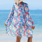 🌊🐚🌴Blooming Magic of Summer - Driedelig Damesbadpak van Mesh