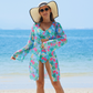 🌊🐚🌴Blooming Magic of Summer - Driedelig Damesbadpak van Mesh