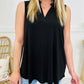 Casual Loose-Fit Effen Kleur Mouwloos Topje