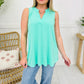 Casual Loose-Fit Effen Kleur Mouwloos Topje