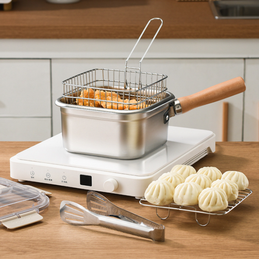 Multifunctionele Frituurset – Frituren, Koken, Vershouden & Groenten Wassen