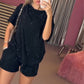 Dames Casual Korte Mouwen Top en Shorts 2-delige Set