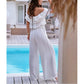 🌺Jumpsuit met ruches en afgewerkte schouders voor dame🍑