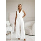 ☀️Women's mouwloze V-hals solide jumpsuit🕊️
