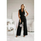 ☀️Women's mouwloze V-hals solide jumpsuit🕊️