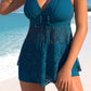 🏖️ Heet Aanbod: 50% Korting 💕 Dames Tweedelig Badpak: Top met V-hals en kanten afwerking + Boyshorts