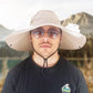 Outdoor Sun Hat with Dual Solar-Powered Fans