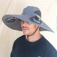 Outdoor Sun Hat with Dual Solar-Powered Fans