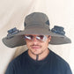 Outdoor Sun Hat with Dual Solar-Powered Fans