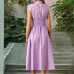 Elegante V-hals split maxi-jurk voor dames