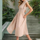 Elegante V-hals split maxi-jurk voor dames