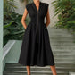Elegante V-hals split maxi-jurk voor dames