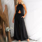 Casual haltertop en wijde broek, 2-delige set voor dames