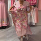Elegante lange jurk met bloemenprint en V-hals voor dames