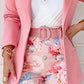 ⏰🎁Stijlvolle blazer en korte broek met bloemenprint voor dames