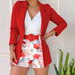 ⏰🎁Stijlvolle blazer en korte broek met bloemenprint voor dames