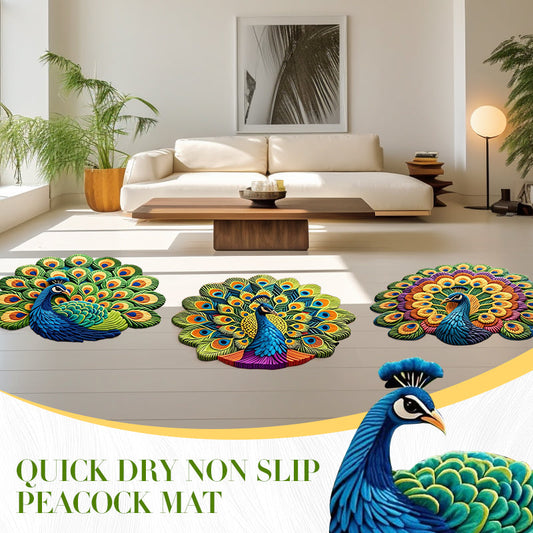 🔥Bestverkocht: Halve Prijs🔥Sneldrogende antislipmat met pauwenmotief