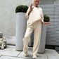 Dames casual gestreepte tops ＆ brede pijpen 2-delige set