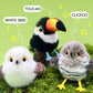 Levensecht interactief kattenspeeltje in de vorm van een vogel