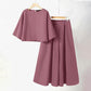 Casual ronde nek 3/4 mouw T-shirt en losse broek 2-delige set