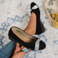 💖Hot sale 50% korting💖Lätta, fashionabla damskor med strass och kilklack👡