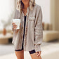 💕🧥Hot Sale 50% korting🎀Dames wafelgebreide shacket met knopen