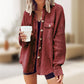 💕🧥Hot Sale 50% korting🎀Dames wafelgebreide shacket met knopen