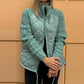 Dames Brei Patchwork Puffy Jas