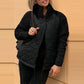 Dames Brei Patchwork Puffy Jas