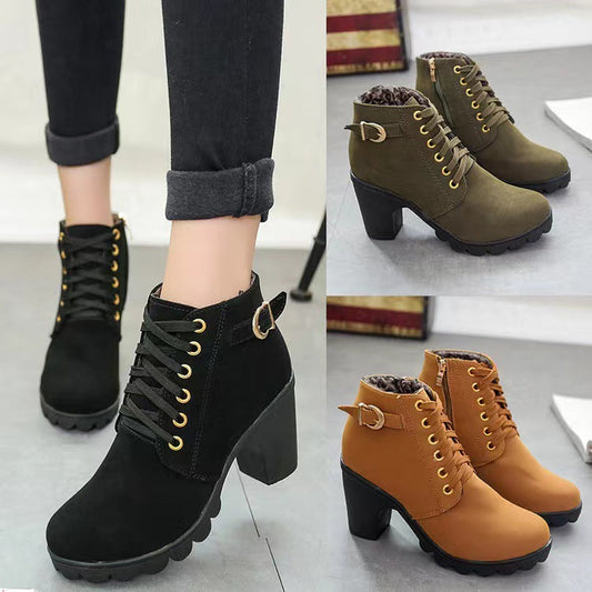 Elegante, ademende, charmante chunky laarzen
