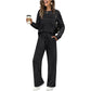 Set van een top met ronde hals en een broek met trekkoord voor dames