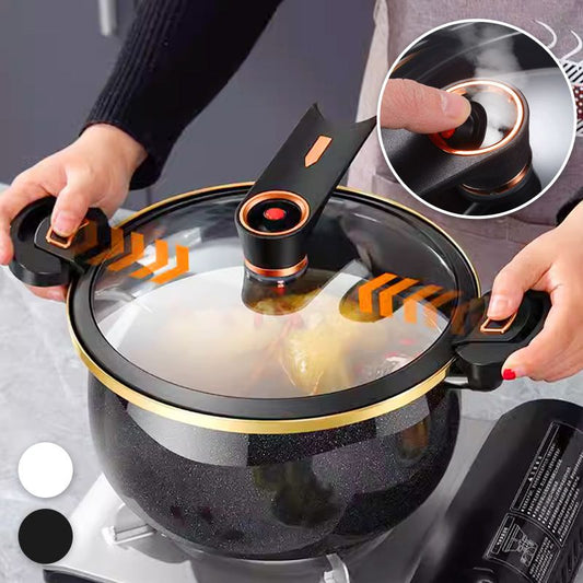 ❄️Zomerfresh 50% Korting!🍲8L Microdruk Kookpan met Antiaanbaklaag – Multifunctionele Geëmailleerde Pan voor Soep, Stoofgerechten & Dagelijks Koken