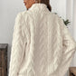 Sweatshirt met halve rits en pluizige zak