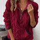 Sweatshirt met halve rits en pluizige zak