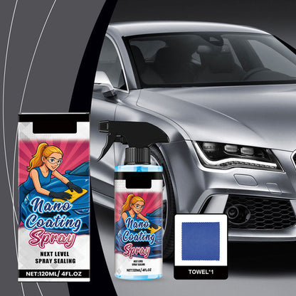 🚗 KOOP 2, KRIJG 1 GRATIS! ✨ Car Polish Spray + Microvezeldoek – Herstelt glans & beschermt lak binnen minuten, krasbestendige formule ☀️🧽