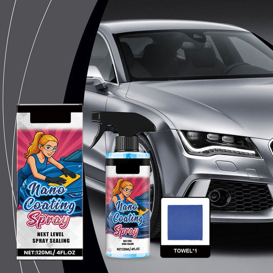 🚗 KOOP 2, KRIJG 1 GRATIS! ✨ Car Polish Spray + Microvezeldoek – Herstelt glans & beschermt lak binnen minuten, krasbestendige formule ☀️🧽