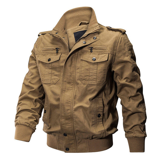 💪 Heren Militaire Jas Met Opstaande Kraag & Rits - Stijlvol & Functioneel! GRATIS BEZORGING ✈️