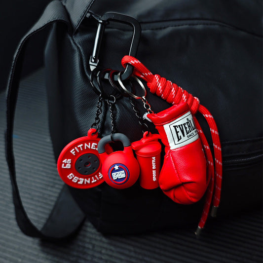Schattige Sleutelhanger met Mini Fitness Accessoires