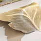 ✨ Goudkleurige 3D Blad Placemat - Luxe Tafeldecoratie met Hittebestendigheid! ✨