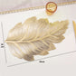 ✨ Goudkleurige 3D Blad Placemat - Luxe Tafeldecoratie met Hittebestendigheid! ✨
