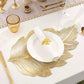 ✨ Goudkleurige 3D Blad Placemat - Luxe Tafeldecoratie met Hittebestendigheid! ✨
