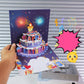 🎁Vuurwerk pop-up taart met licht en muziek, verjaardagskaart cadeau