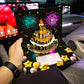 🎁Vuurwerk pop-up taart met licht en muziek, verjaardagskaart cadeau
