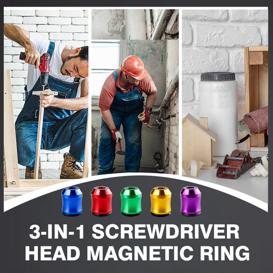 3-in-1 schroevendraaikop magnetische ring