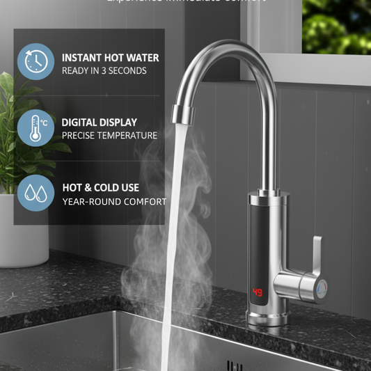 Tankless instant warmwaterverwarmerkraan